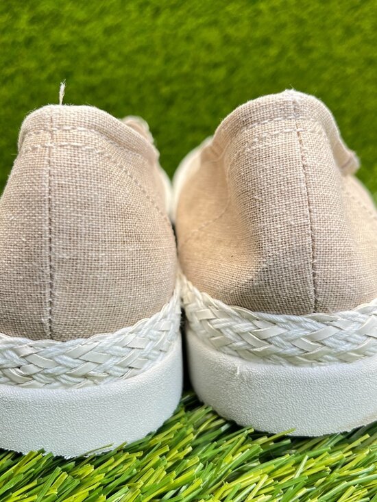 Skechers BOBS Flexpadrille HI Coast Size 10 Beige White Casual Slip On Shoes main image 7